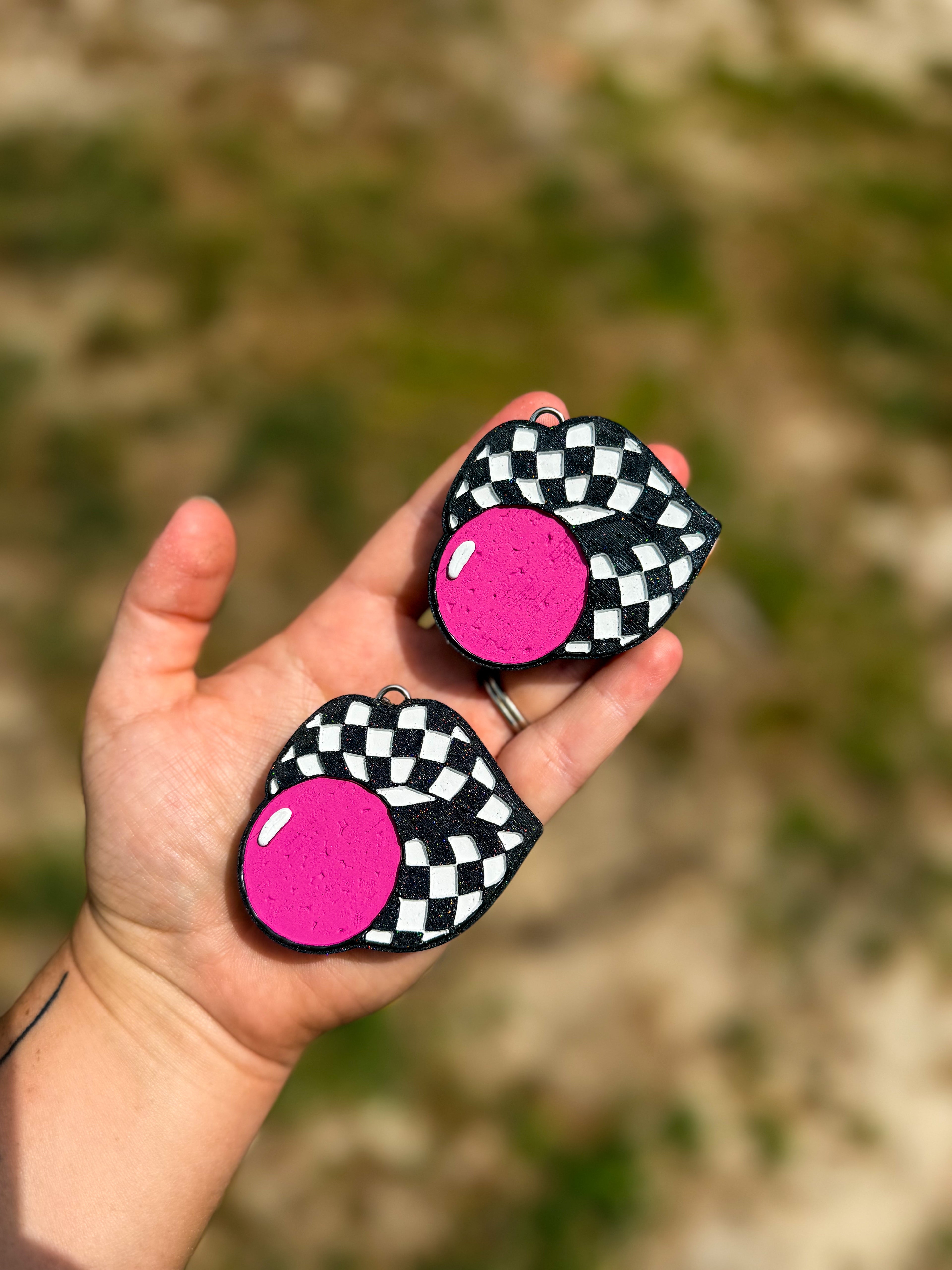 Checkered Bubble Kiss Vents - Cowpoke Kisses