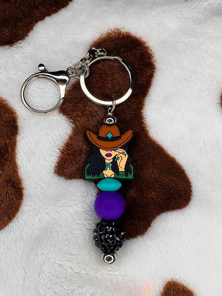 Cowgirl Keychain