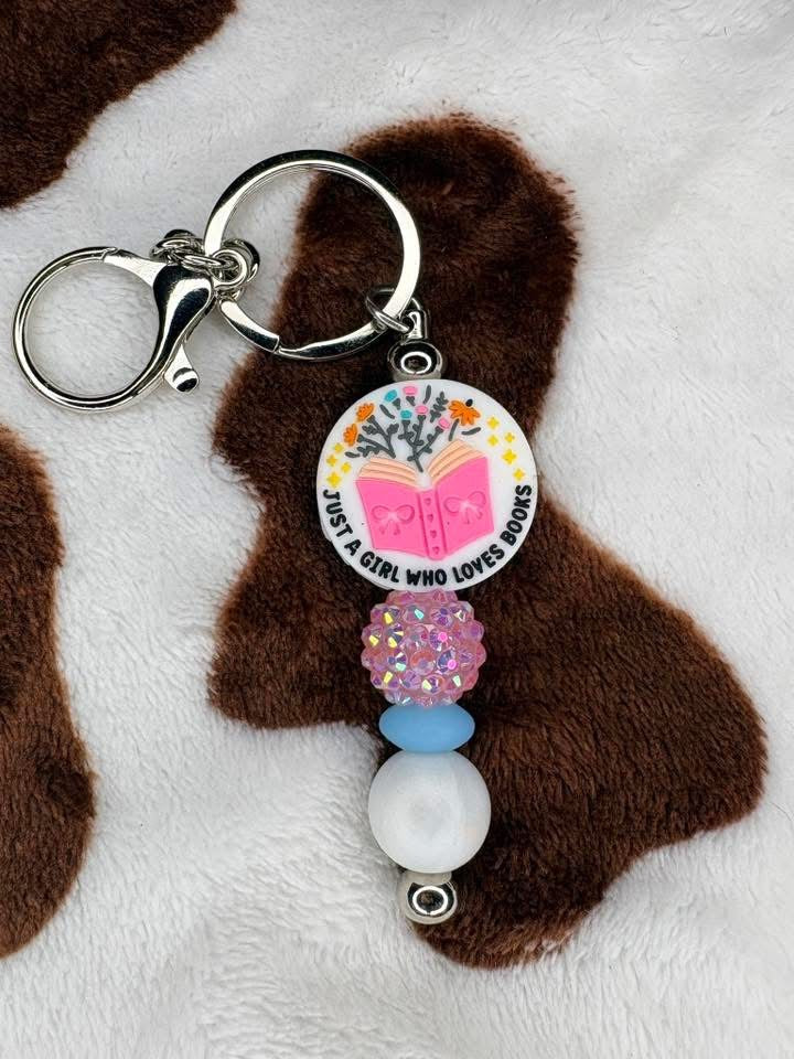 Just a Girl Who Loves Books Keychain