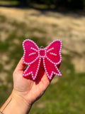 Pearl Bow - Pink Berry Clouds