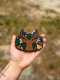 Deer Belt Buckle - Mahogany Teakwood