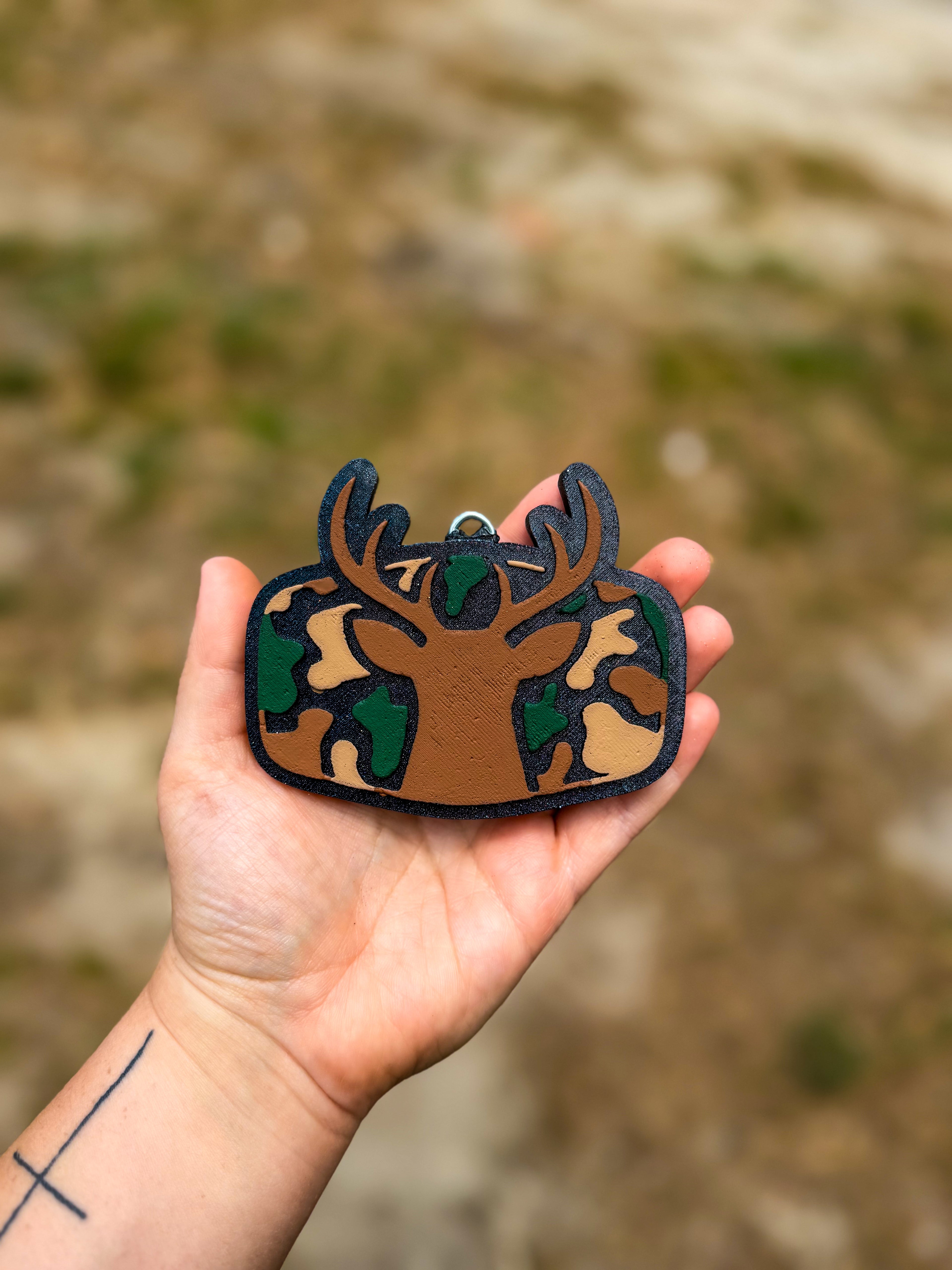 Deer Belt Buckle - Mahogany Teakwood
