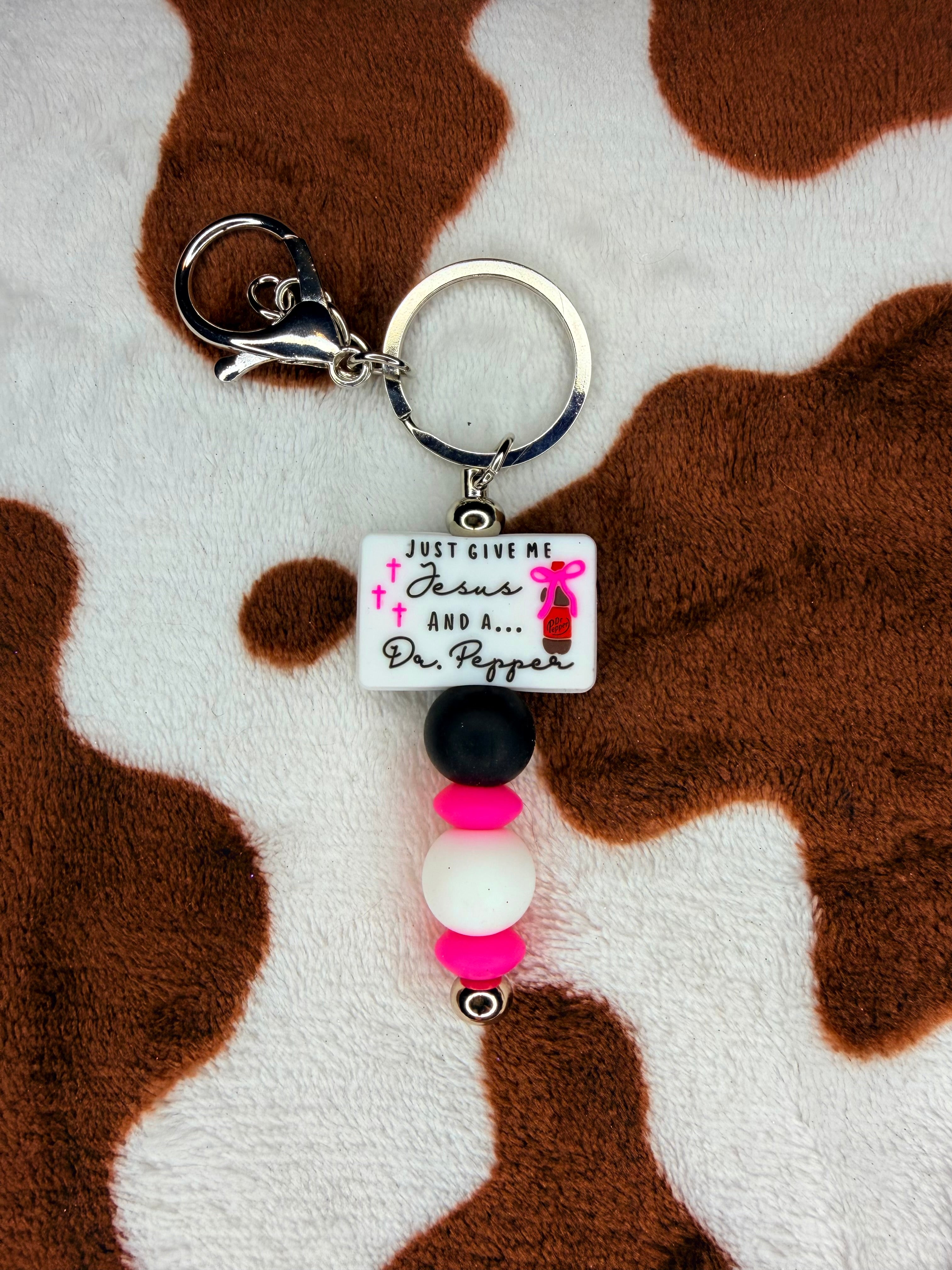 Jesus & Dr Pepper Keychain