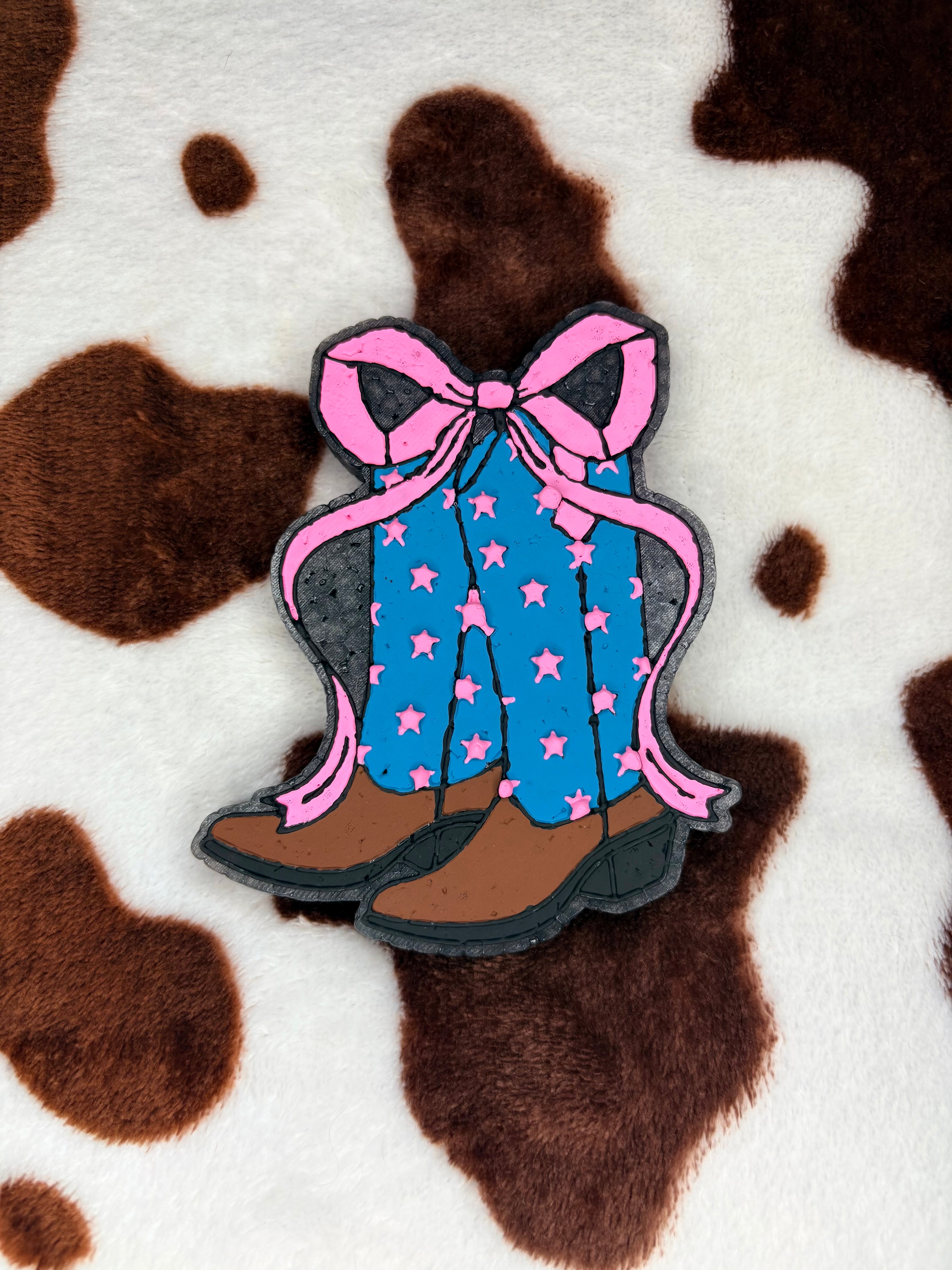 Boots w/ Bow - Baja Cactus Blossom