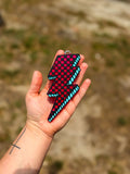 Checkered Lightning Bolt - Pink Apple Punch